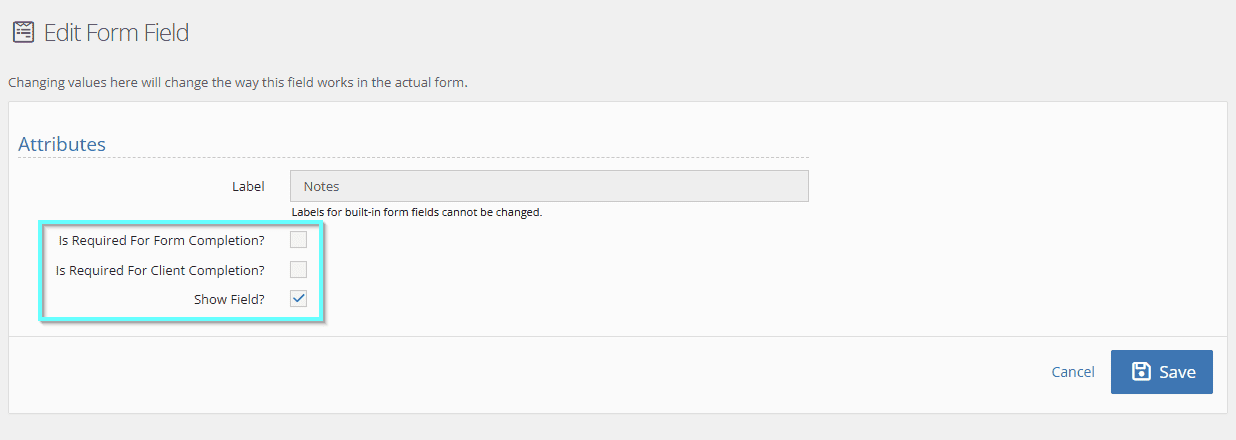 Is Required for Form Completion: do the Notes on Client Profile need to be filled out to save the Profile itself?

Is Required for Client Completion: do the Notes on Client Profile need to be filled out to close the client?

Show Field: does the Notes field appear in the Client Profile?