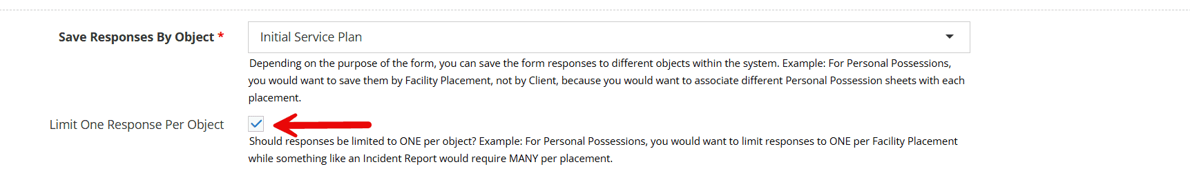 Limit of responses